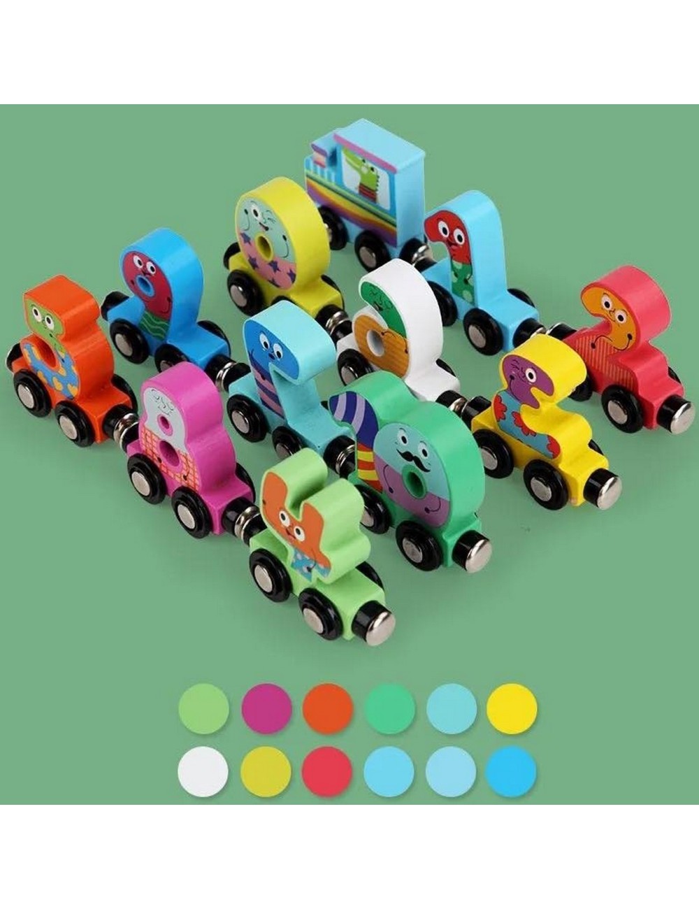 Tren Numeros En Madera Con Iman Niño Juguete Interactivo