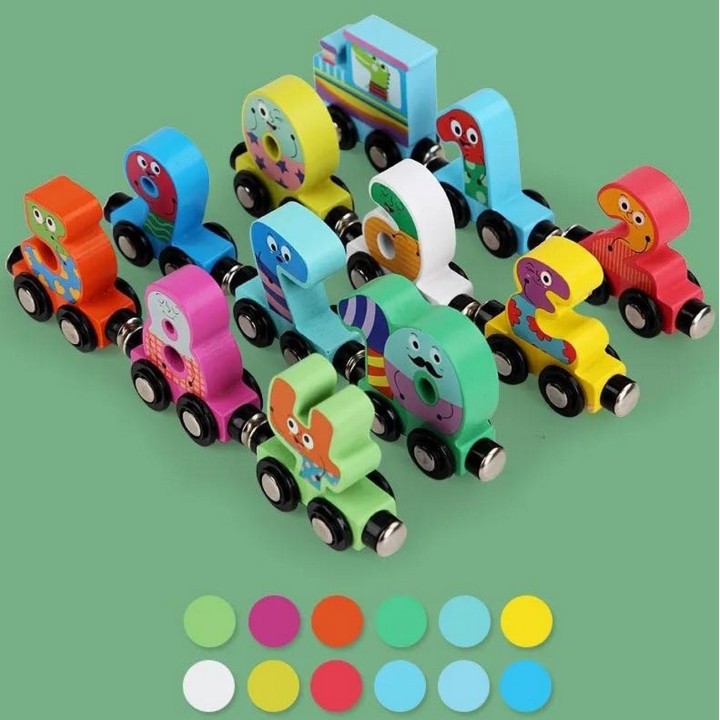 Tren Numeros En Madera Con Iman Niño Juguete Interactivo