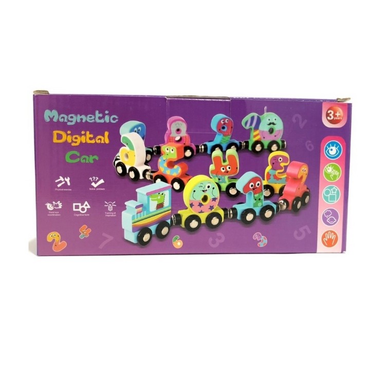 Tren Numeros En Madera Con Iman Niño Juguete Interactivo