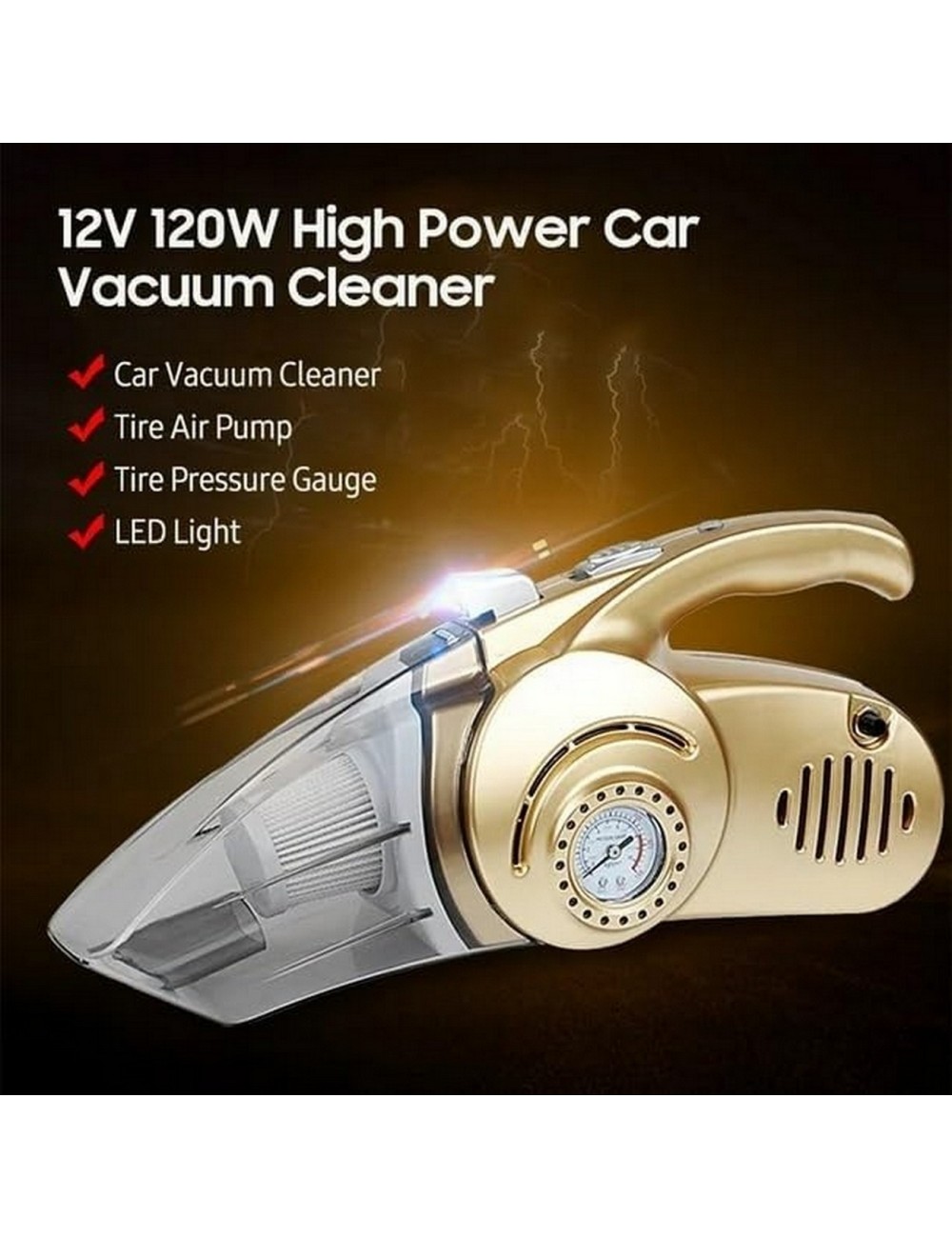 Aspiradora Sopladora Vacuum Cleaner 4 En 1 Auto Carro