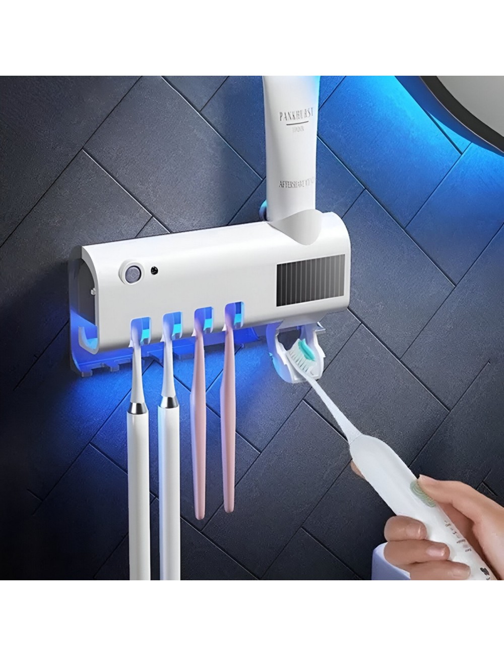 Dispensador Crema Dental+ Soporte Esterilizador De Cepillos