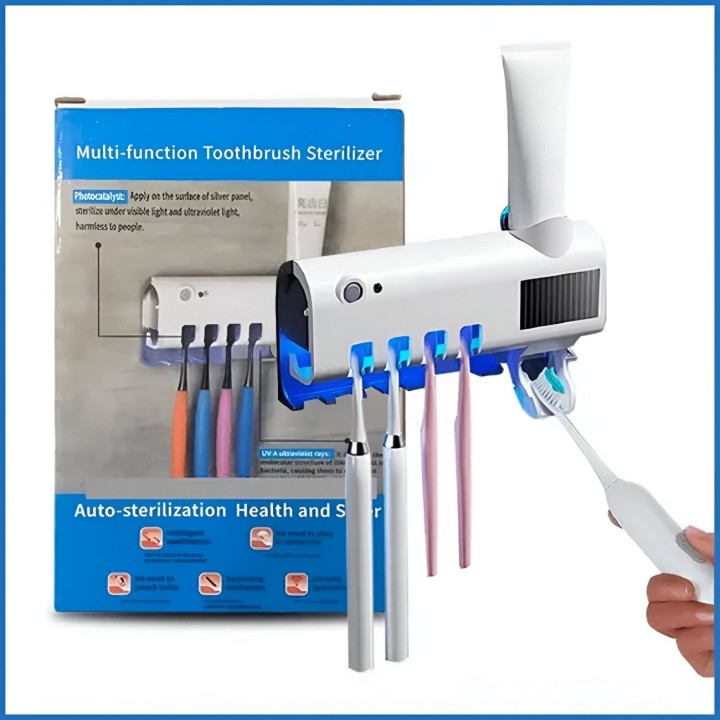 Dispensador Crema Dental+ Soporte Esterilizador De Cepillos