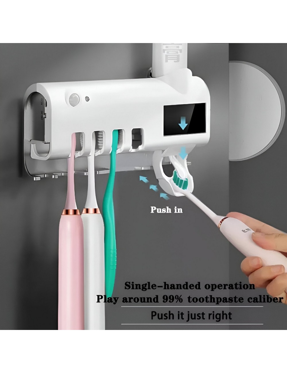 Dispensador Crema Dental+ Soporte Esterilizador De Cepillos