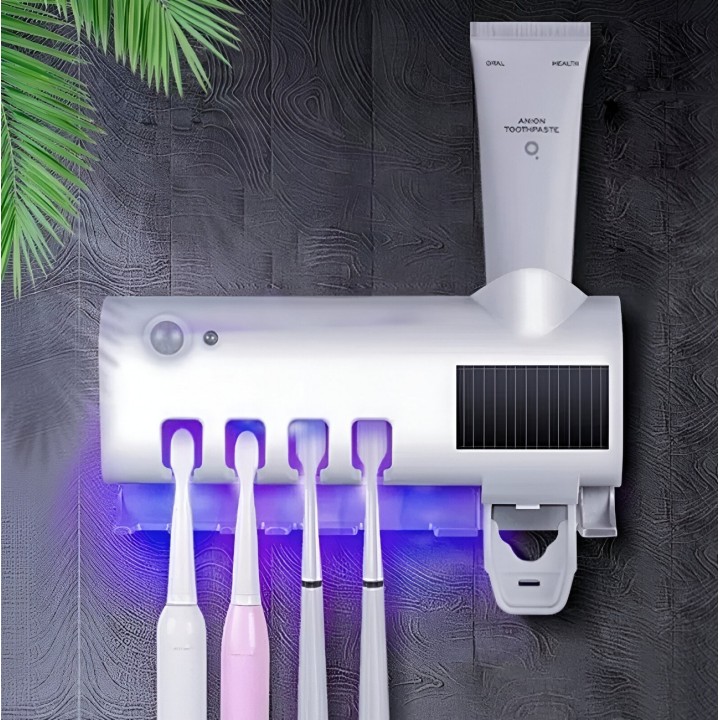 Dispensador Crema Dental+ Soporte Esterilizador De Cepillos