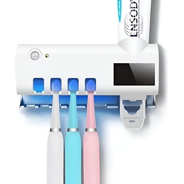 Dispensador Crema Dental+ Soporte Esterilizador De Cepillos