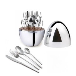 Juego De Cubiertos 24pcs Acero Inoxidable + Estuche Huevo