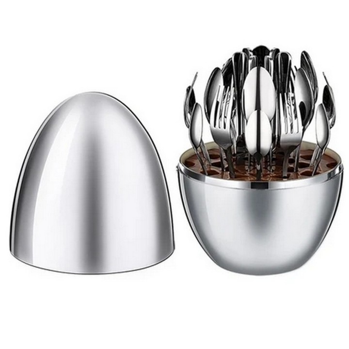 Juego De Cubiertos 24pcs Acero Inoxidable + Estuche Huevo