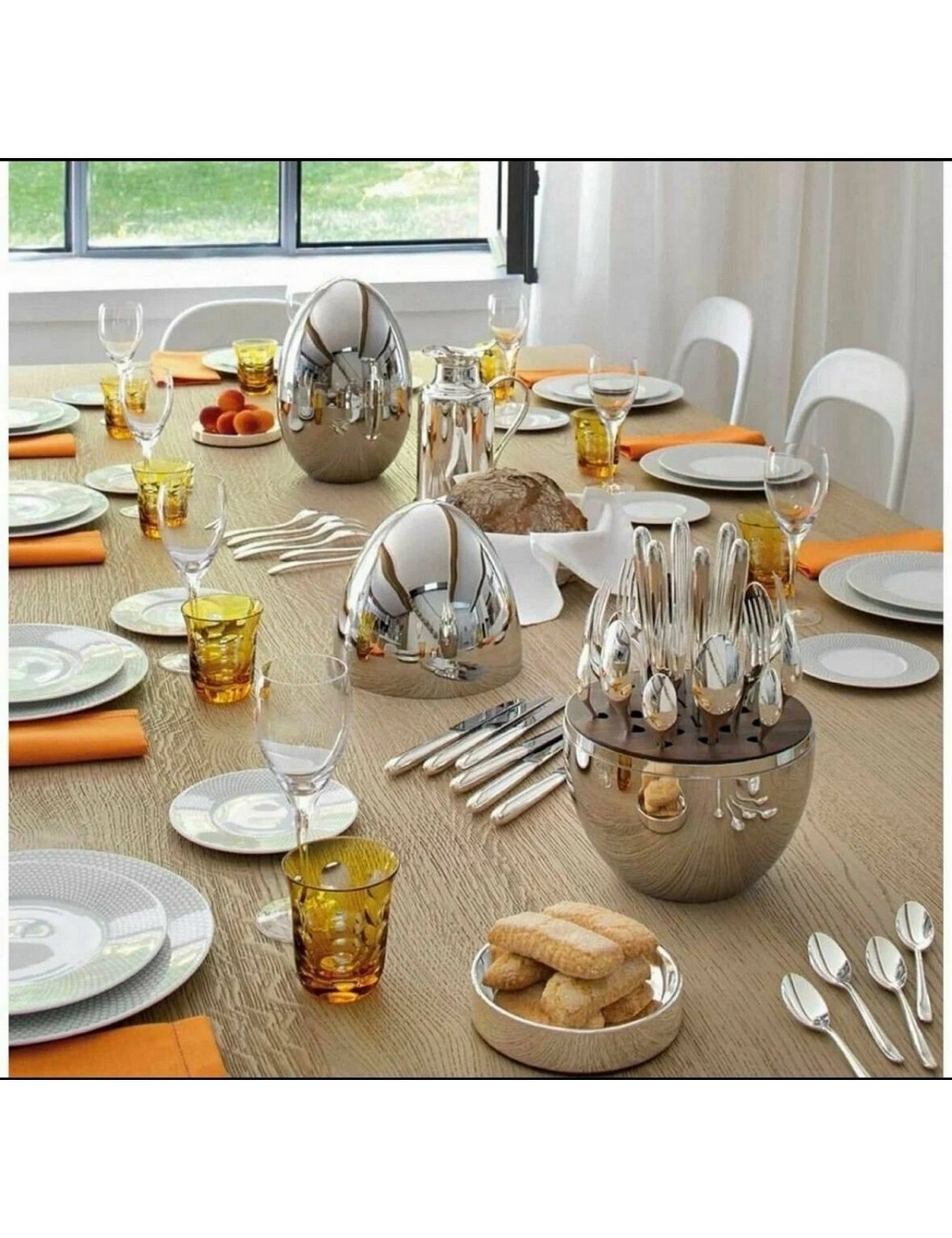 Juego De Cubiertos 24pcs Acero Inoxidable + Estuche Huevo