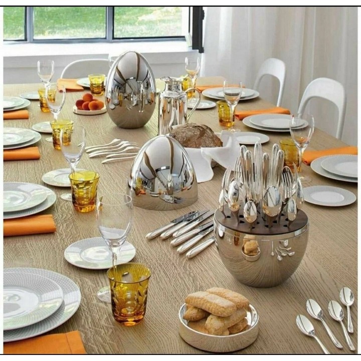 Juego De Cubiertos 24pcs Acero Inoxidable + Estuche Huevo