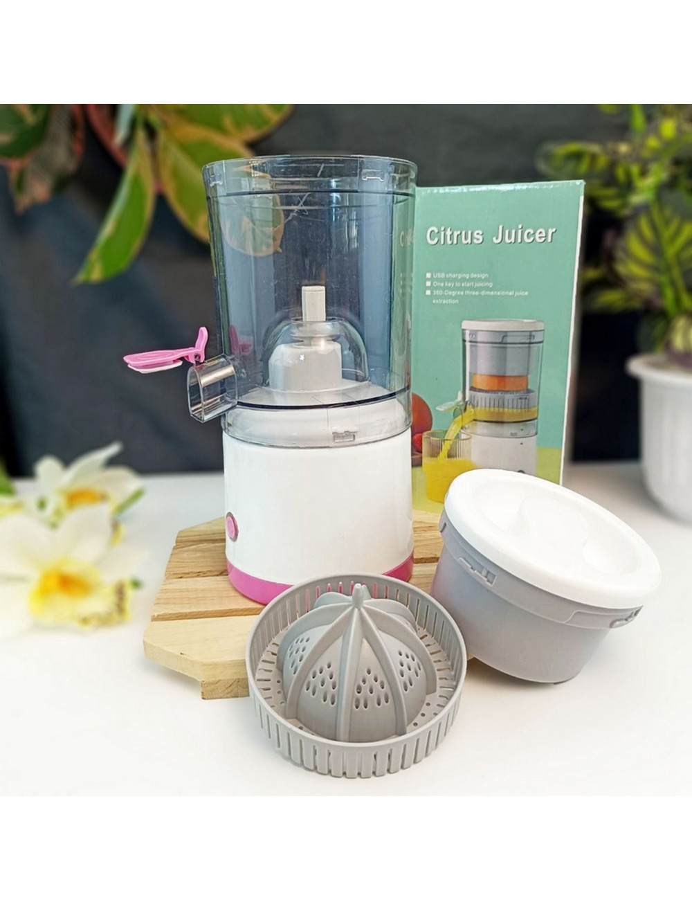 Exprimidor Extractor De Frutas Naranja Recargable Portatil