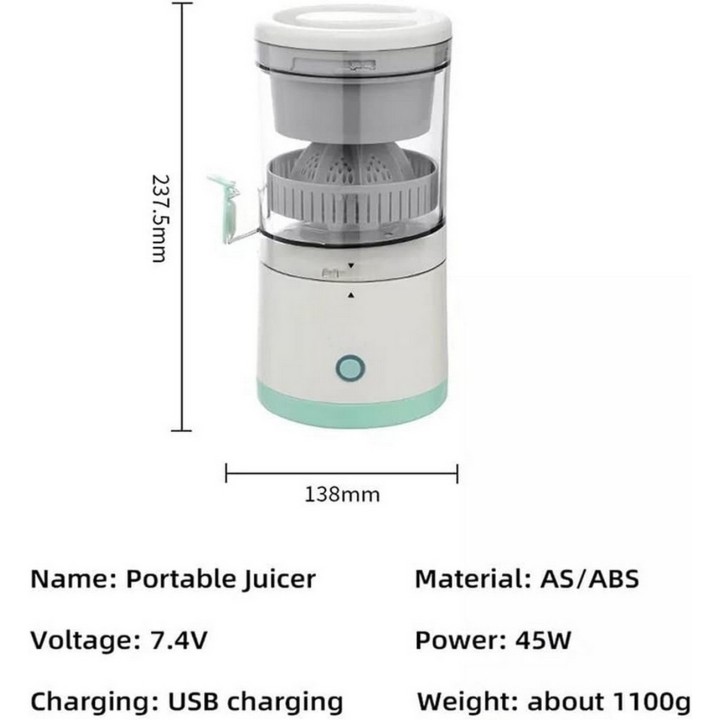 Exprimidor Extractor De Frutas Naranja Recargable Portatil