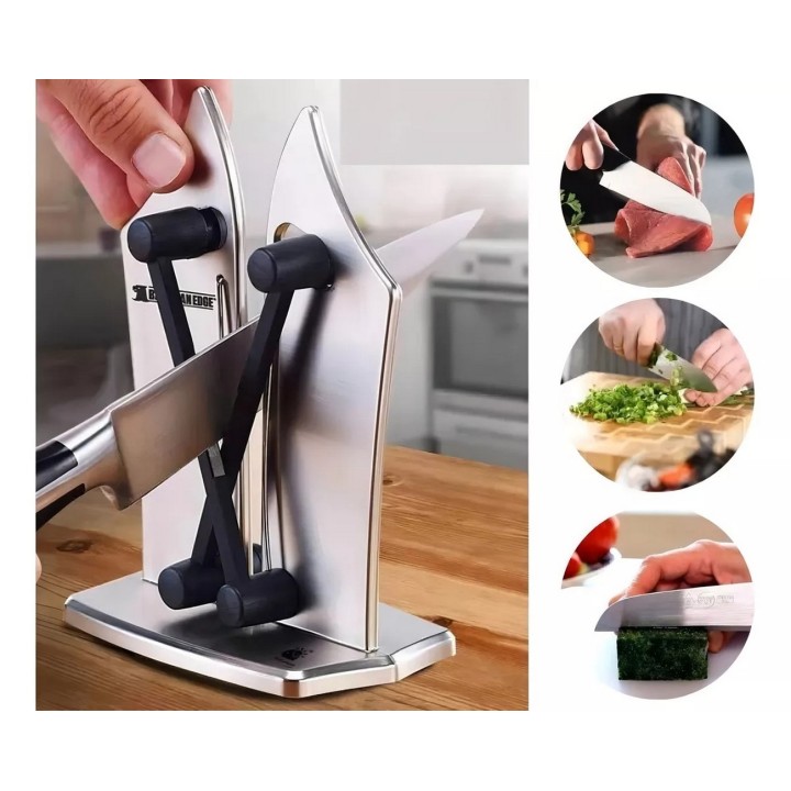 Afilador Cuchillos Manual Resorte Multiusos Portatil