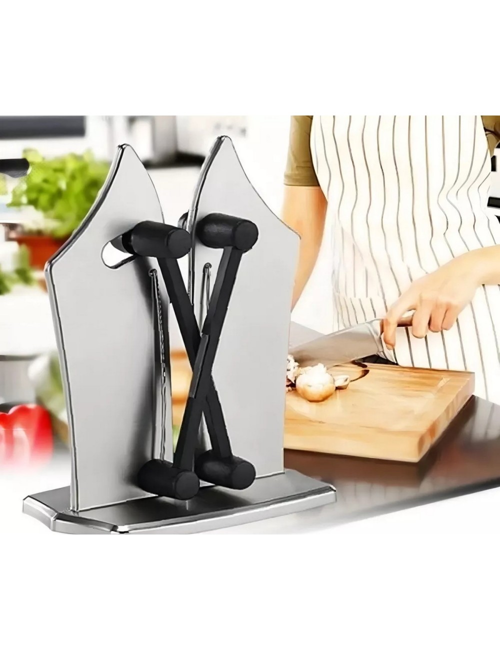 Afilador Cuchillos Manual Resorte Multiusos Portatil