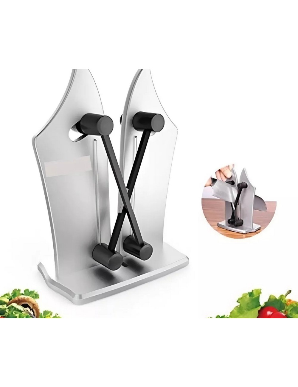 Afilador Cuchillos Manual Resorte Multiusos Portatil