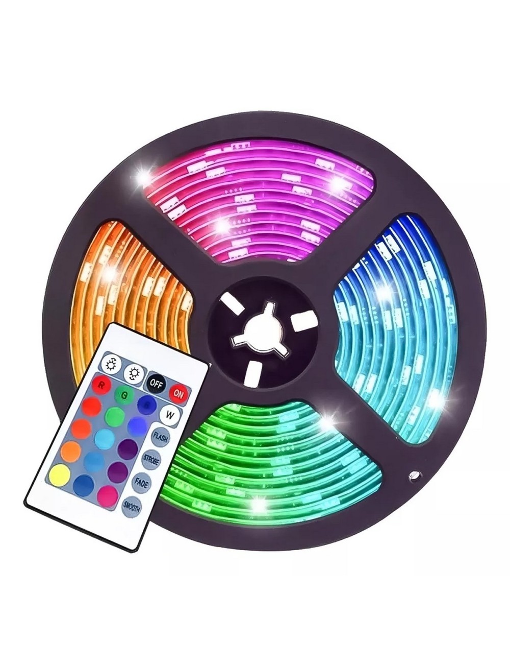 Luces De Tira Led 5mts Rgb Kit De Tira De Luz Con Control