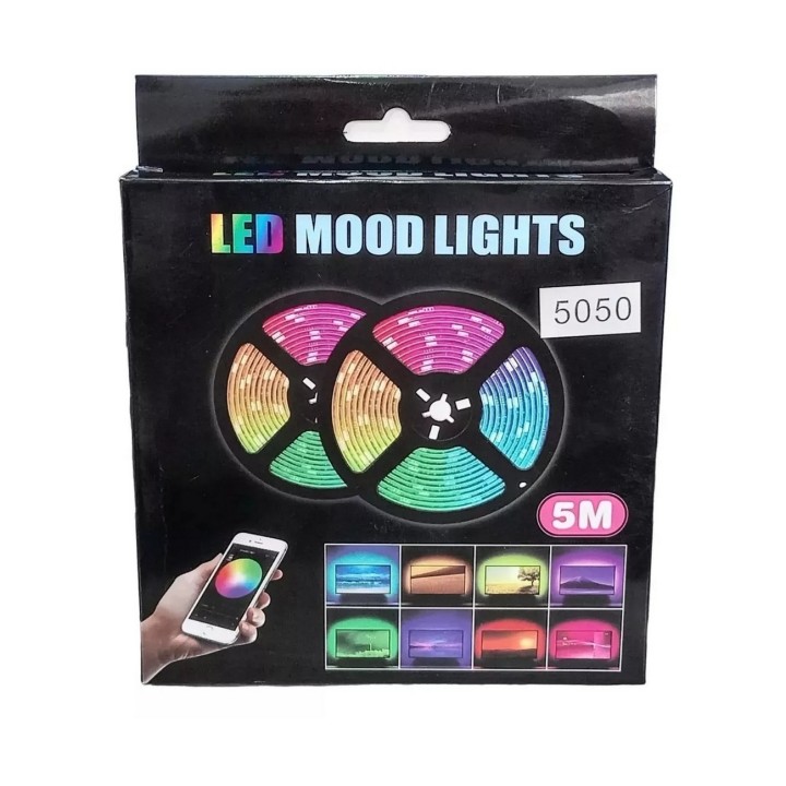 Luces De Tira Led 5mts Rgb Kit De Tira De Luz Con Control