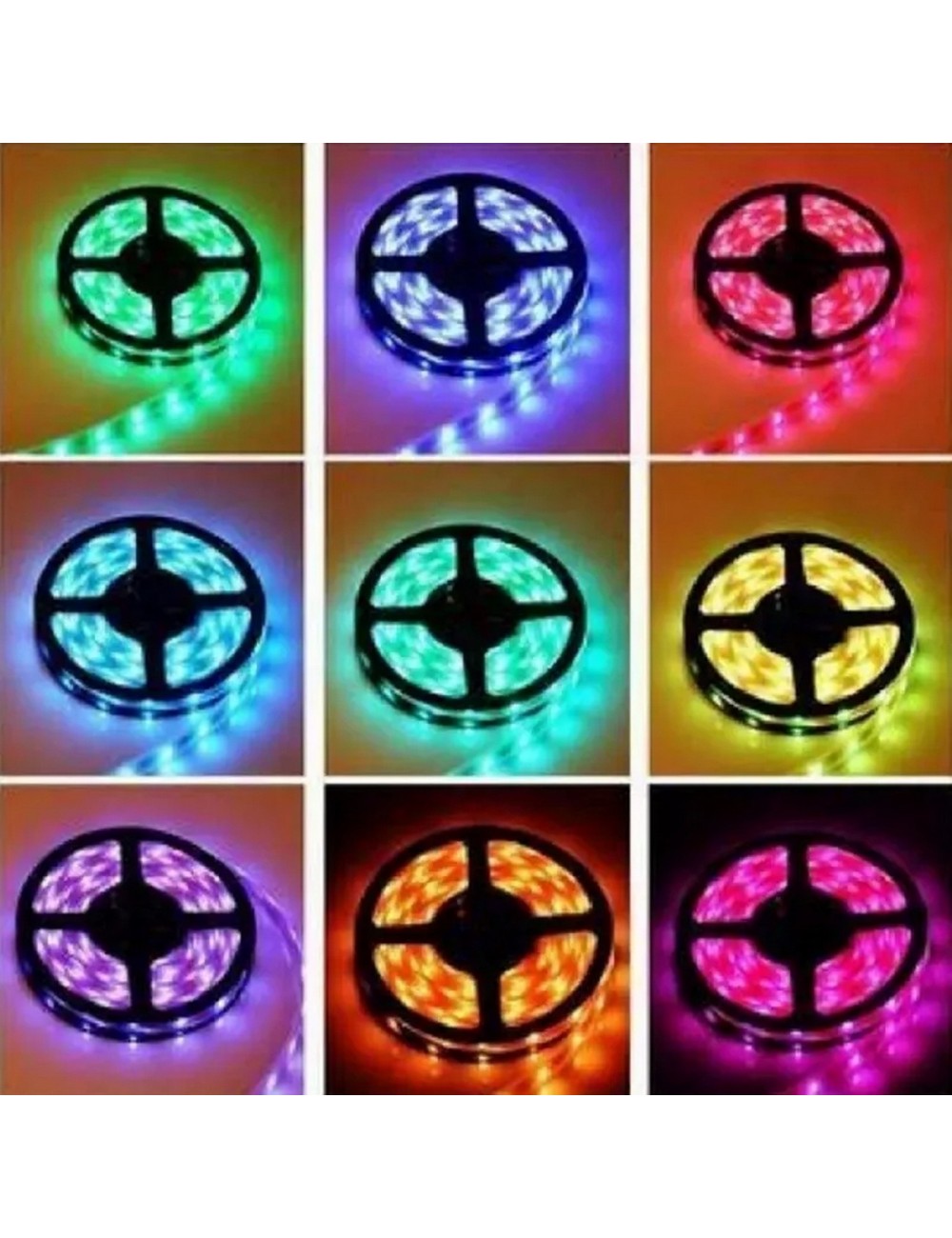Luces De Tira Led 5mts Rgb Kit De Tira De Luz Con Control