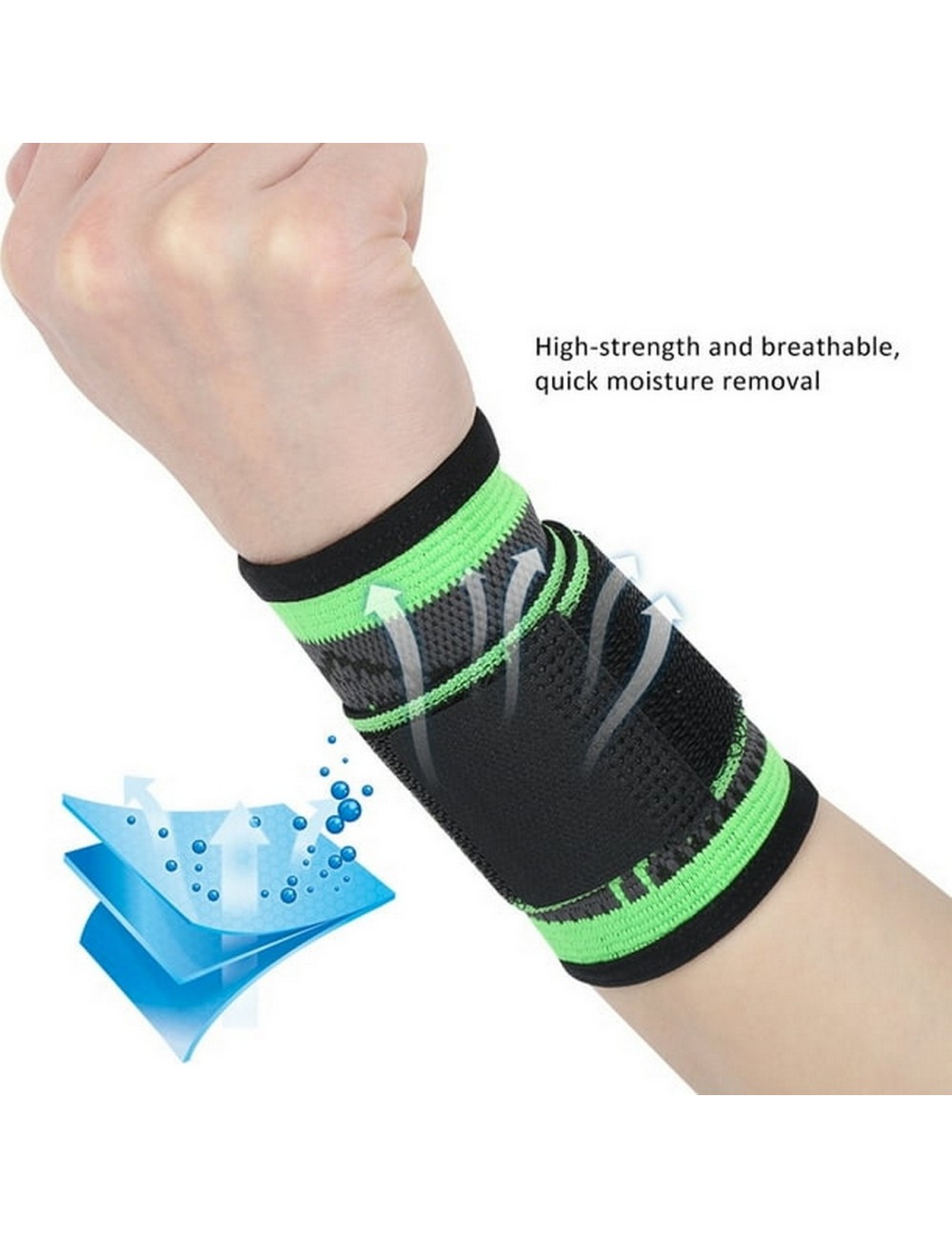 Muñequera Deportiva Ajustable De Compresión Unisex