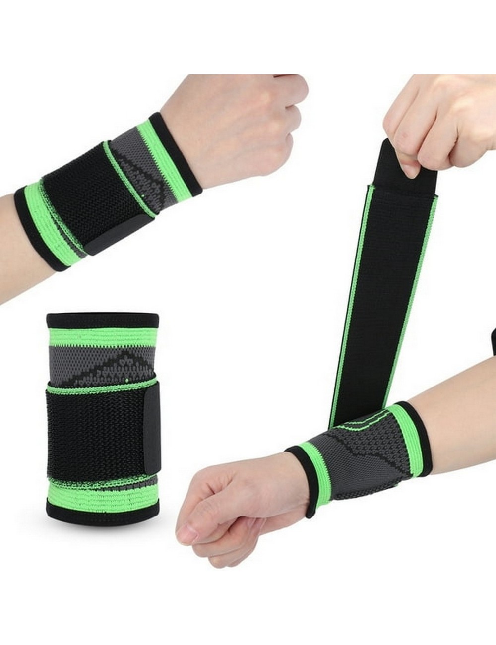 Muñequera Deportiva Ajustable De Compresión Unisex