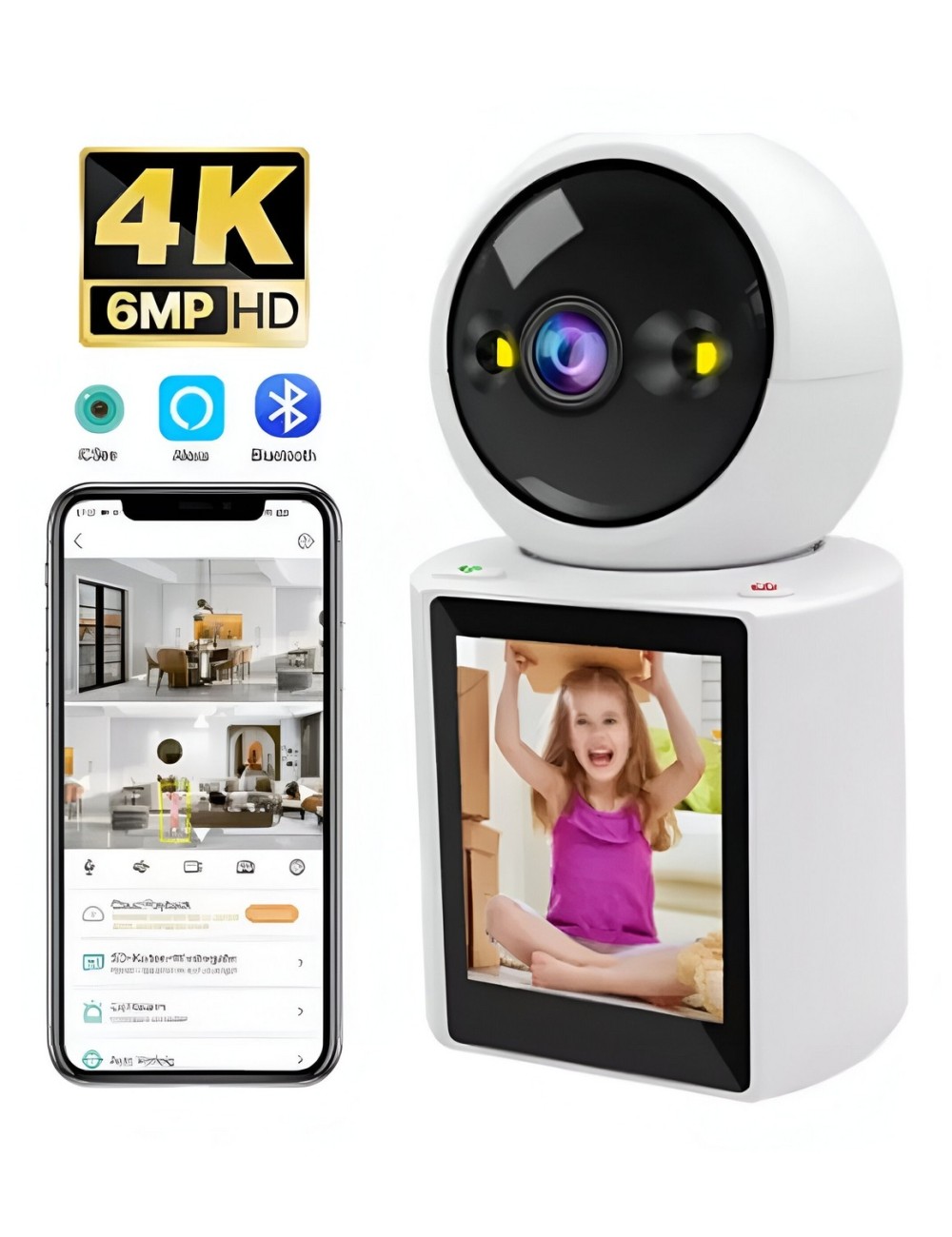 Camara De Seguridad Wifi Ip Videollamada Robotica Full Hd