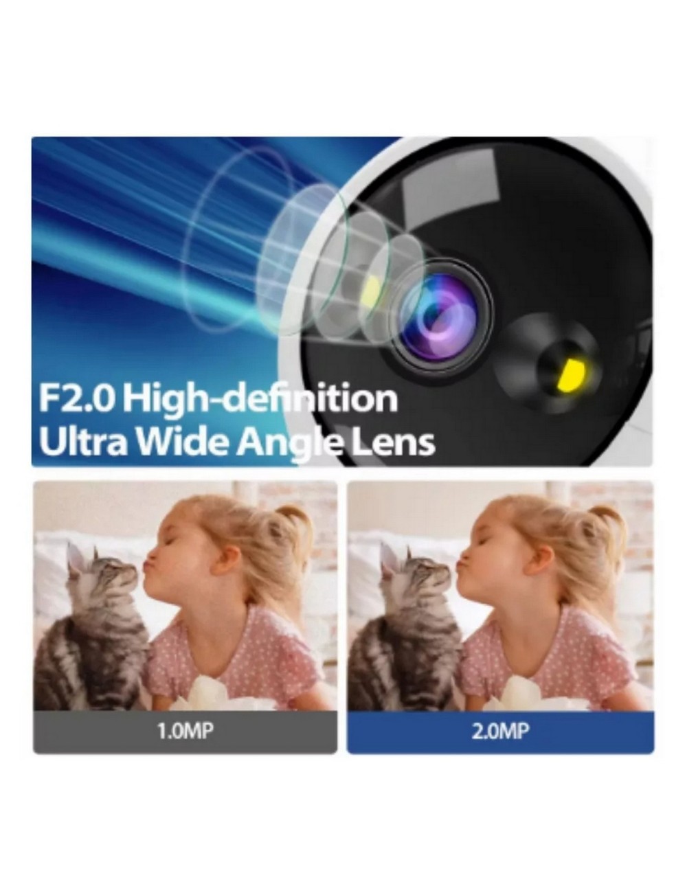 Camara De Seguridad Wifi Ip Videollamada Robotica Full Hd
