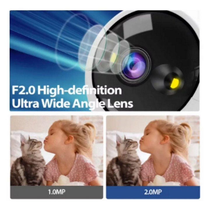 Camara De Seguridad Wifi Ip Videollamada Robotica Full Hd