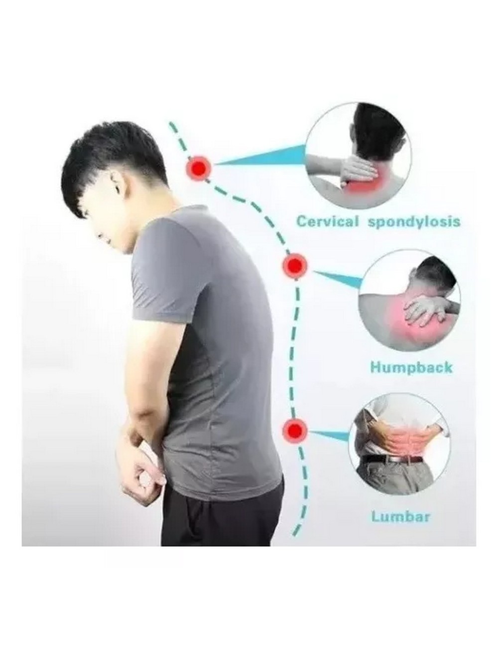 Corrector De Postura Inteligente Ajustable Vibra Recargable