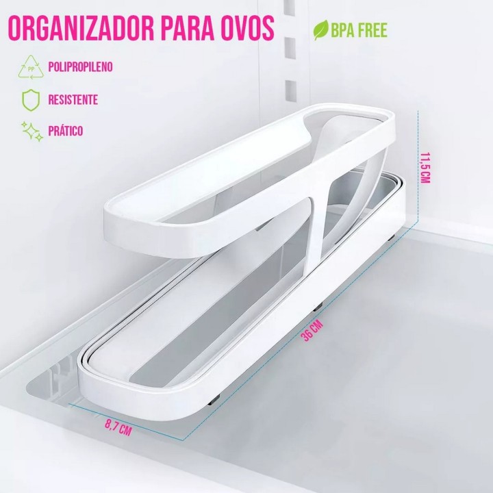 Organizador De Bandejas Dispensador Para Huevos