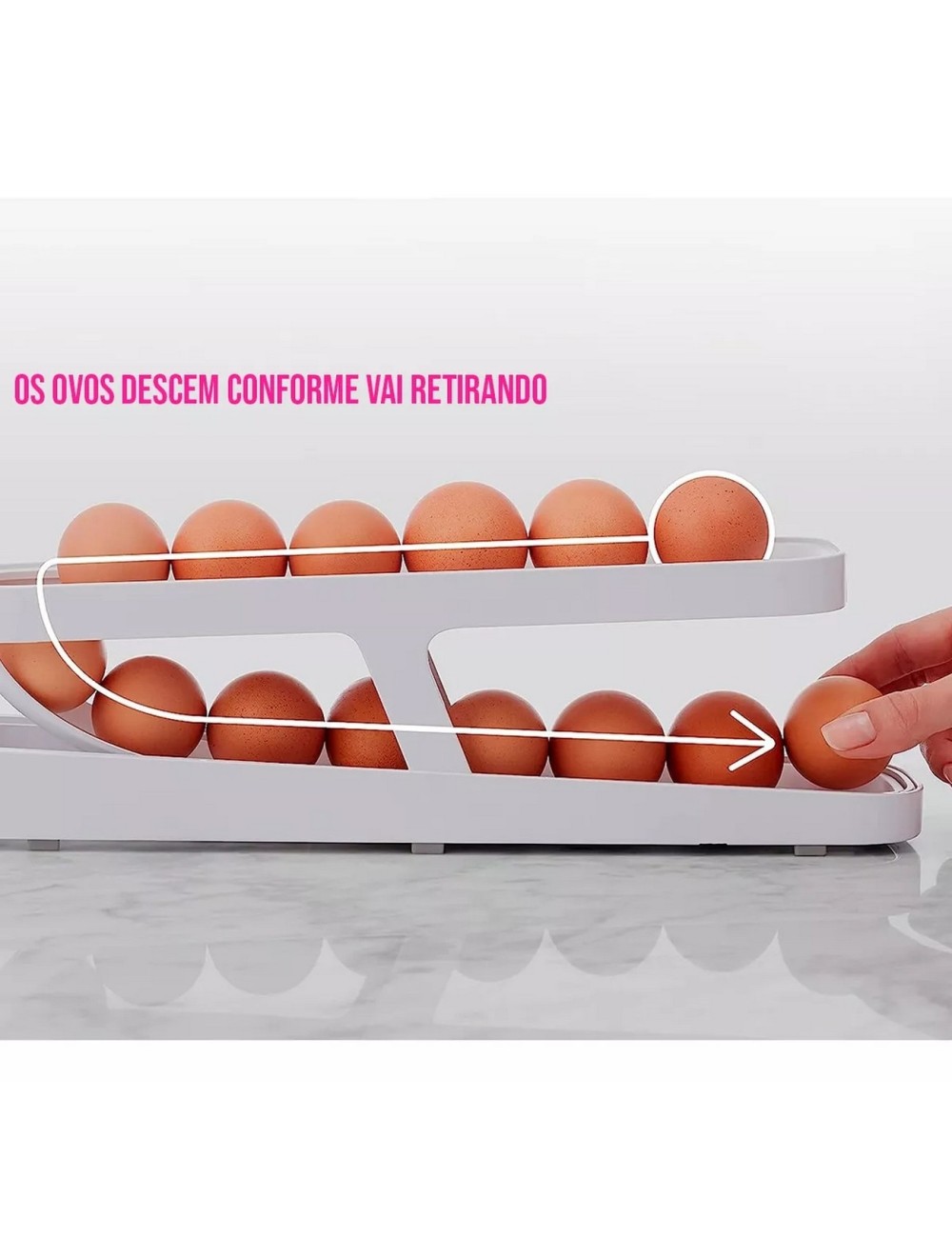 Organizador De Bandejas Dispensador Para Huevos