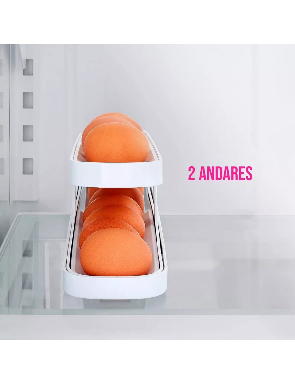 Organizador De Bandejas Dispensador Para Huevos