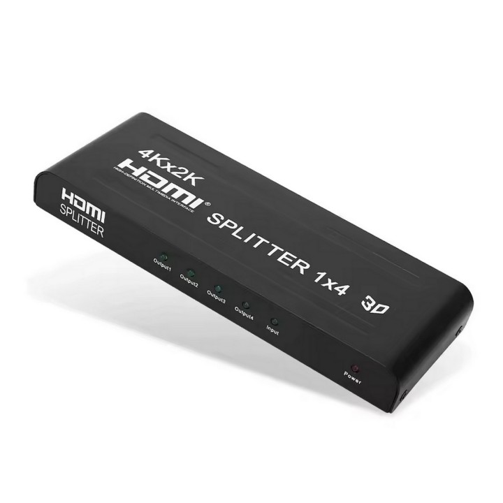 Splitter Hdmi 1x4 4k Uhd 2k Full Hd 3d C/ Fuente 4 Pantallas