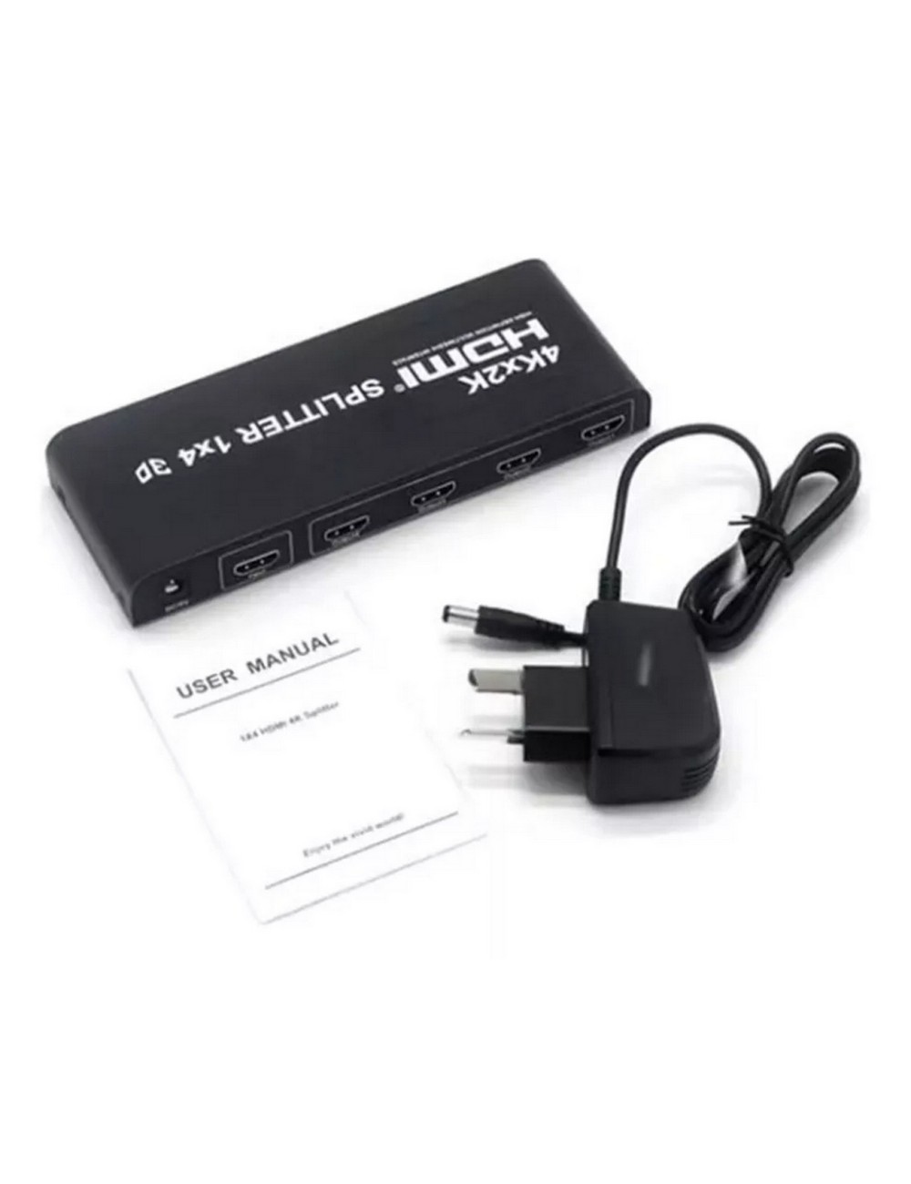 Splitter Hdmi 1x4 4k Uhd 2k Full Hd 3d C/ Fuente 4 Pantallas