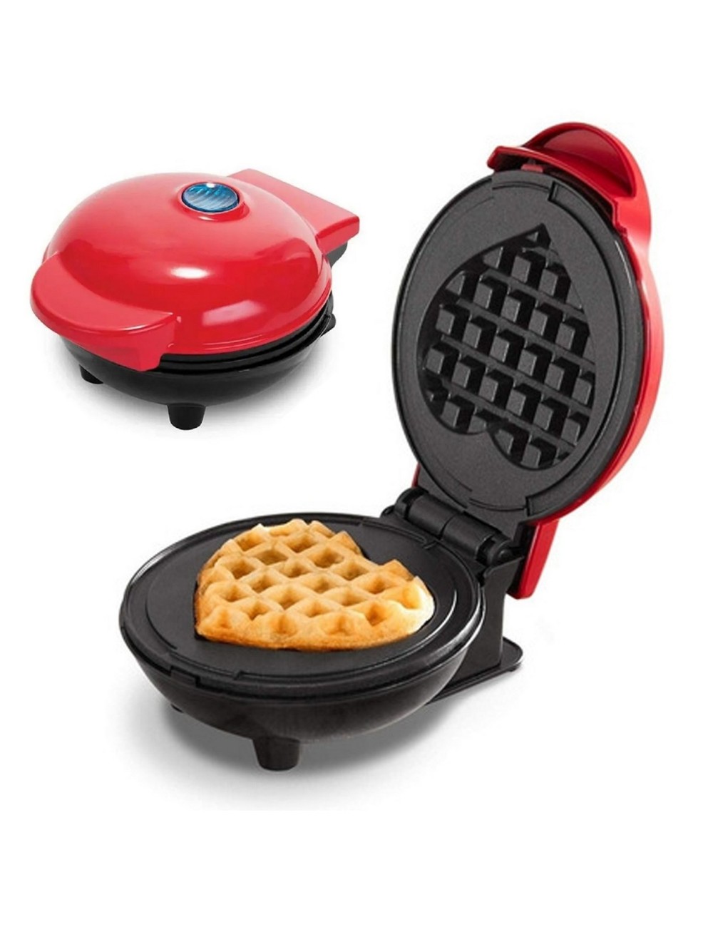 Waflera Mini Personal Guaflera Corazon Antiadherente 350 W