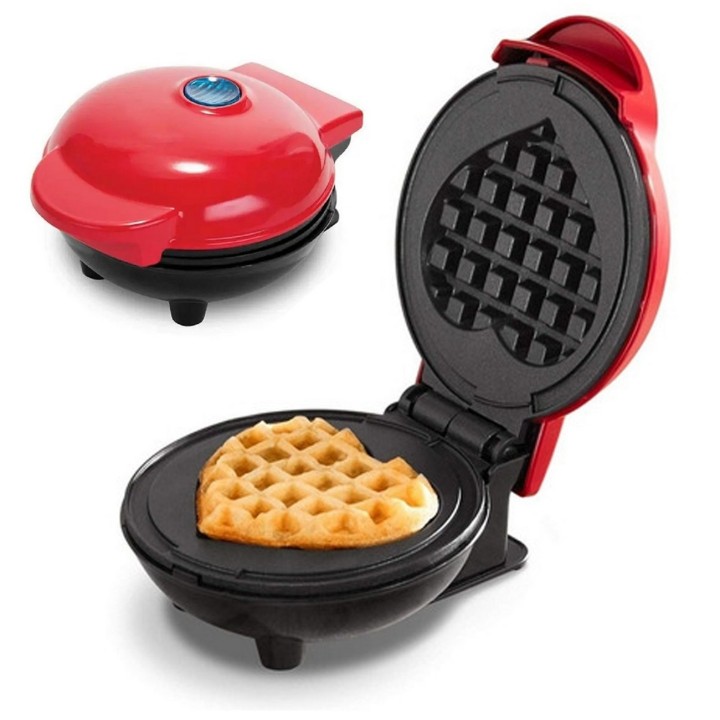 Waflera Mini Personal Guaflera Corazon Antiadherente 350 W