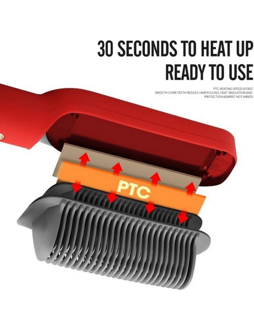 Cepillo Alisador Eléctrico Peine Alisador Portatil