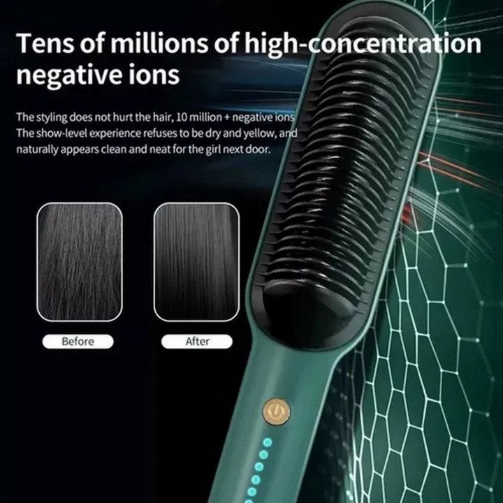 Cepillo Alisador Eléctrico Peine Alisador Portatil