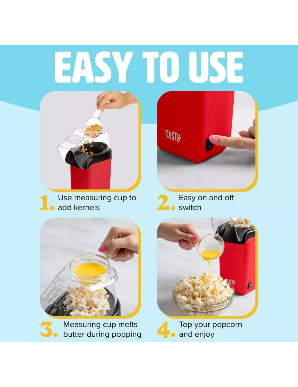 Crispetera Electrica Maquina Palomitas Aire Caliente Maiz