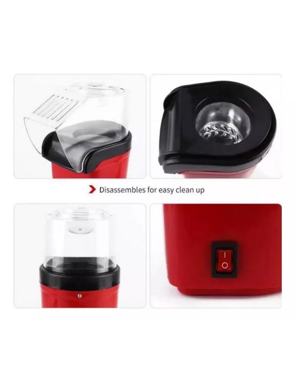 Crispetera Electrica Maquina Palomitas Aire Caliente Maiz