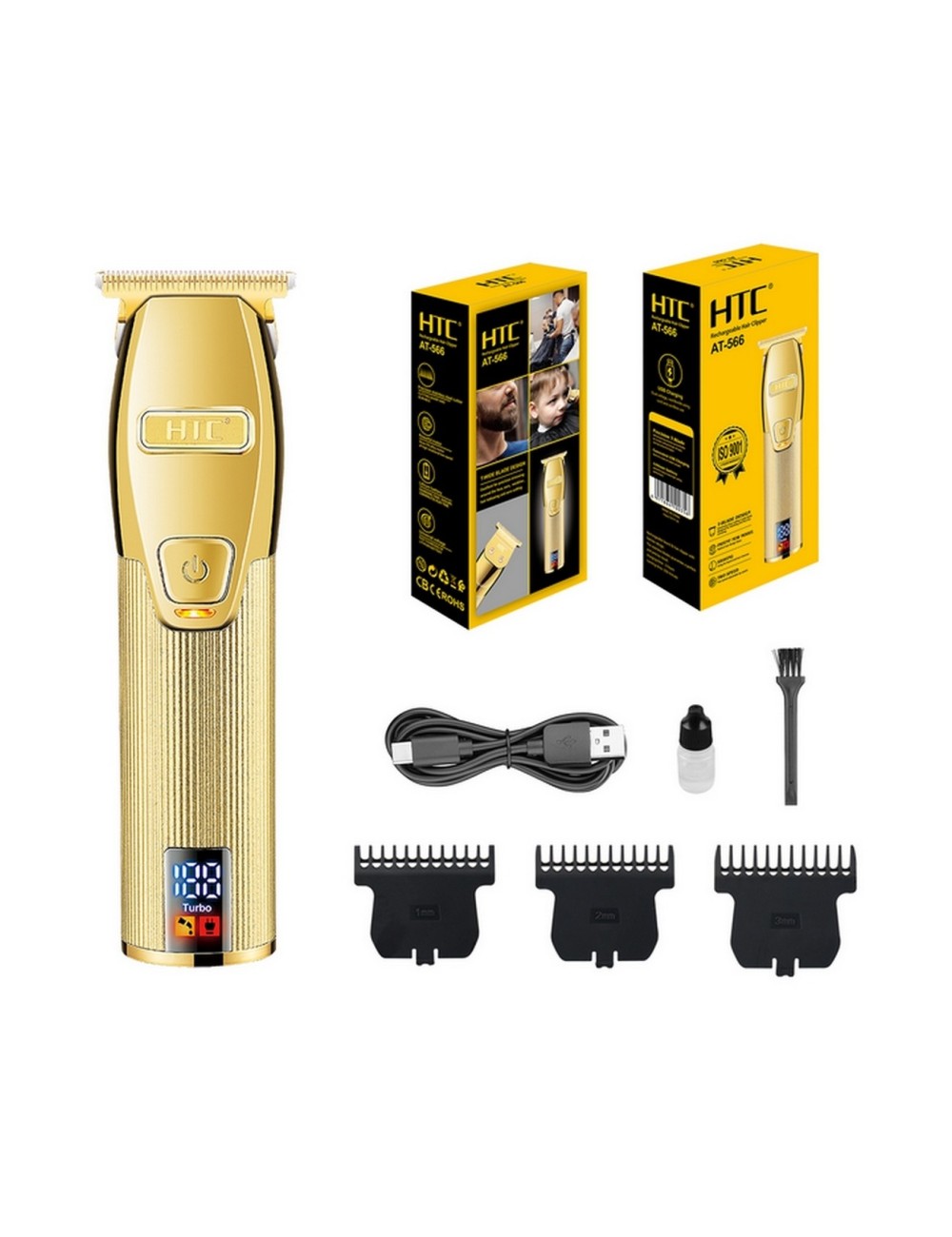 Maquina Peluqueria Cortadora De Pelo Htc At-566 Recargable