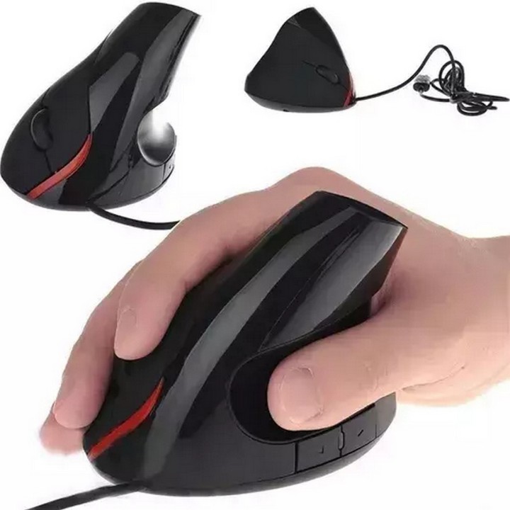 Mouse Vertical Ergonómico Oficina Usb 5 Botones Optico Cable