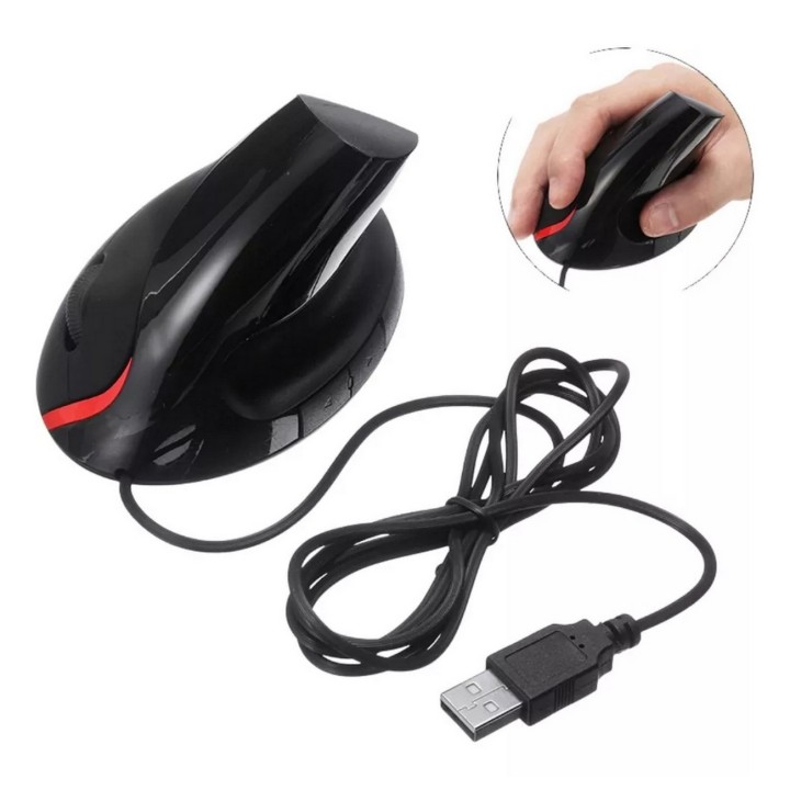 Mouse Vertical Ergonómico Oficina Usb 5 Botones Optico Cable