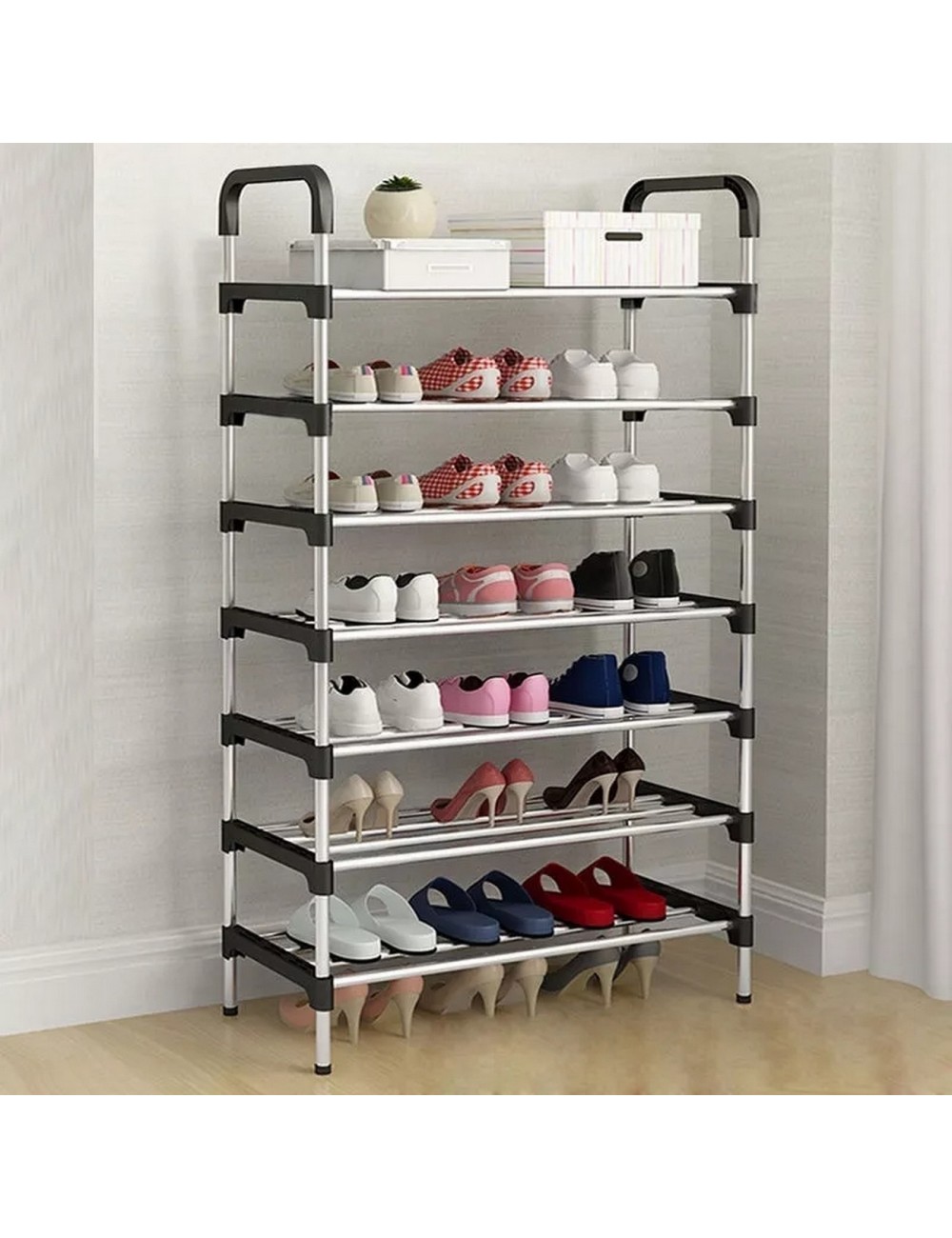 Organizador Zapatero Metálico 6 Niveles Calzado 18 Pares