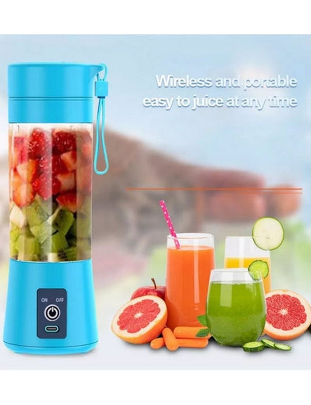 Licuadora Personal Portable Recargable Jugos Y Batidos