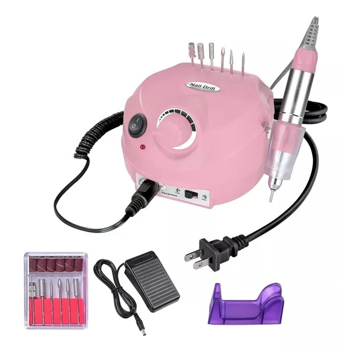 Kit Pulidor De Uñas Eléctrico Profesional Manicure Dm-202
