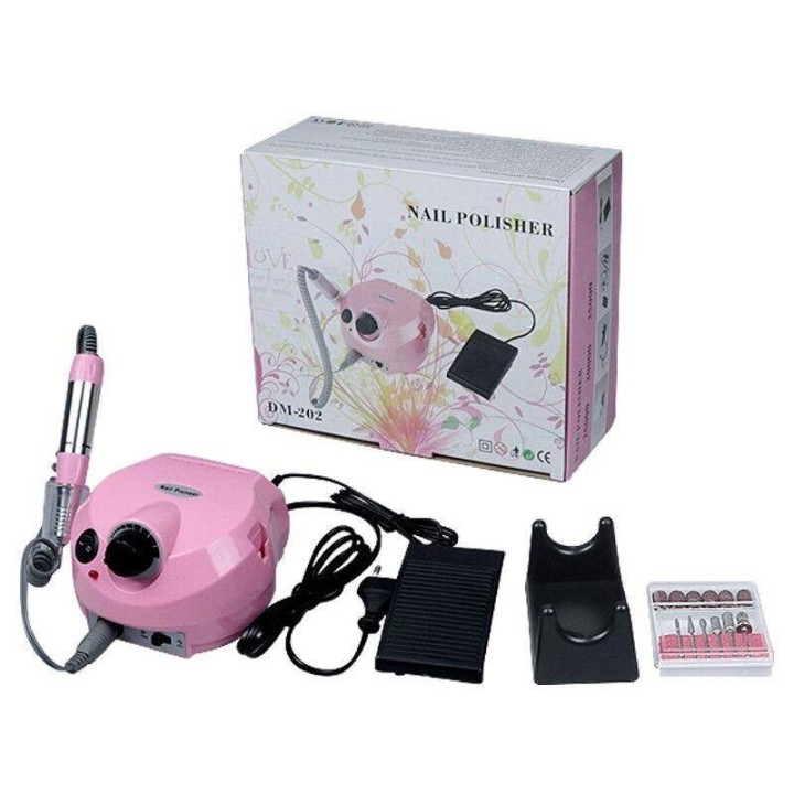 Kit Pulidor De Uñas Eléctrico Profesional Manicure Dm-202