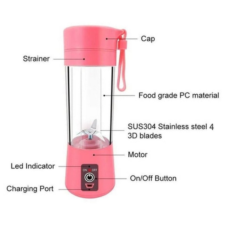 Licuadora Personal Portable Recargable Jugos Y Batidos