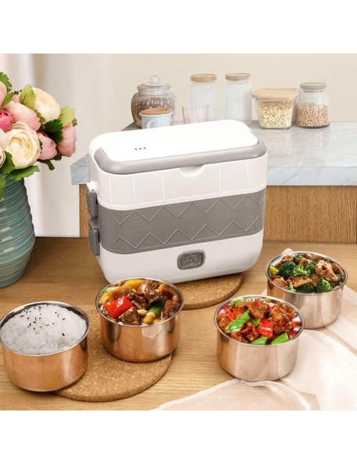 Lonchera Calentador Fiambrera Portacomida Eléctrica Apilable