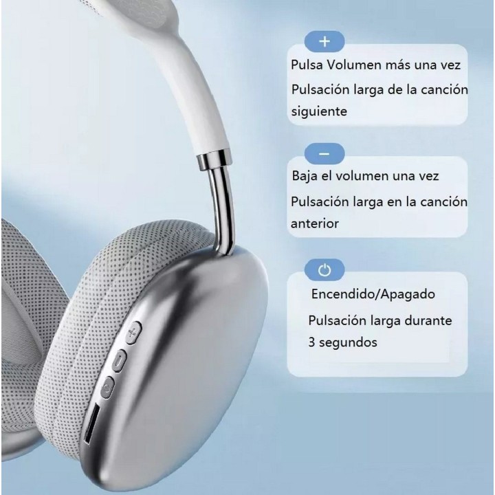 Audífonos Inalámbrico Diadema Con Microfono Bluetooth 400mah