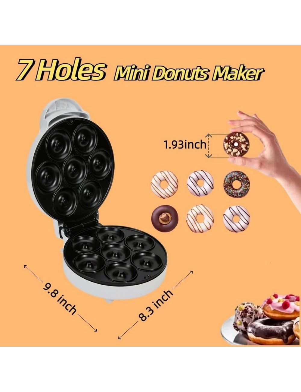 Maquina Mini Donas X7 , Repostería Divertida Y Aperitivos