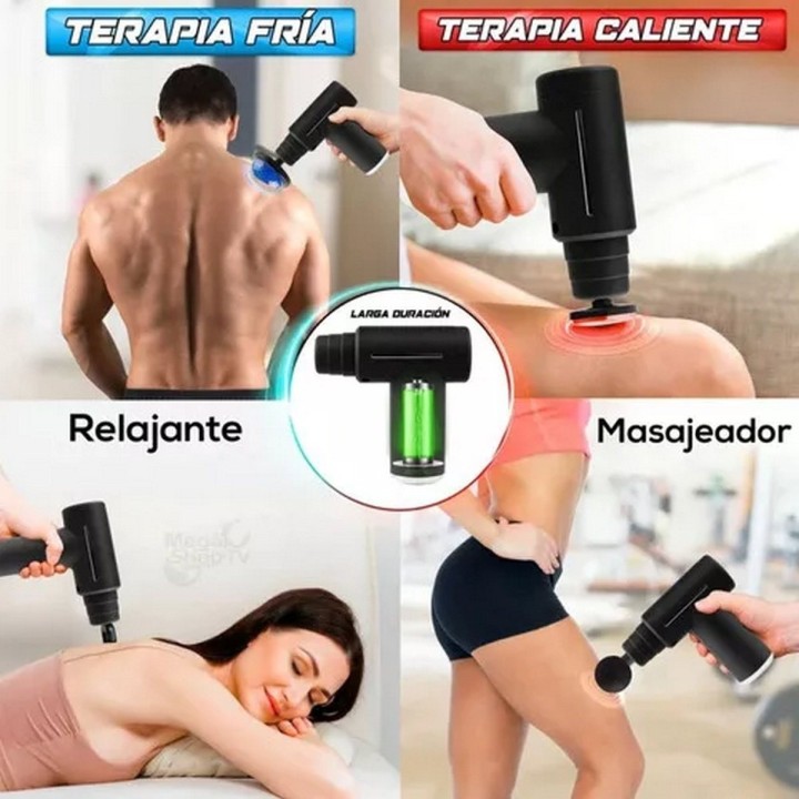 Massage Gun Masajeador Muscular Eléctrico Pistola Calor Frio